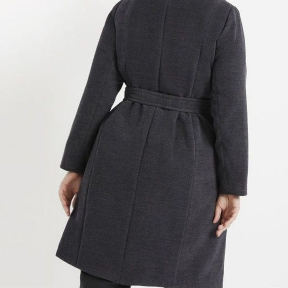 Eloquii Charcoal Pea Coat - Picture 3 of 3
